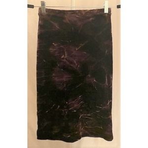 vintage '90s Gap purple velvet stretch skirt